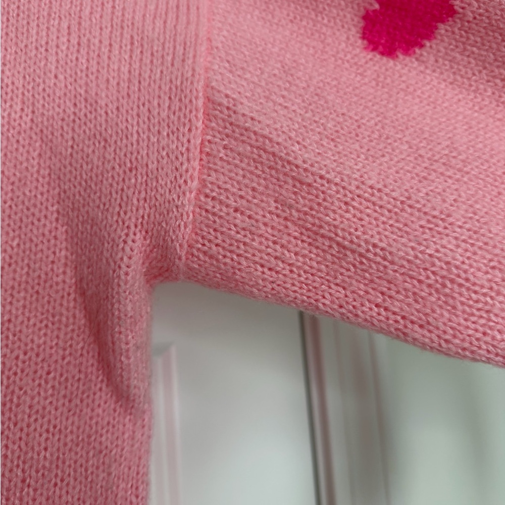Lilly Pulitzer Venla sweater size L calla pink with hearts - Picture 4 of 6